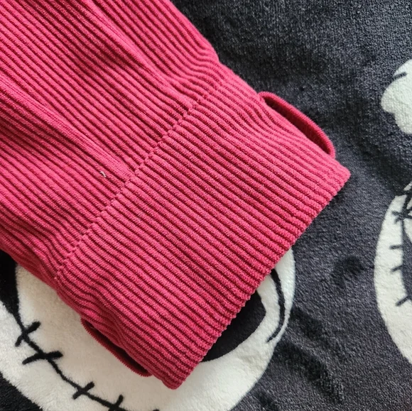 Avec Les Filles Red Corduroy Button-Up Utility Shacket - Picture 2 of 7